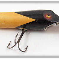 Vintage South Bend Black Arrowhead White Body Pike Oreno Lure