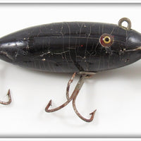 Vintage Creek Chub Solid Black Baby Wiggler 213 Special Lure