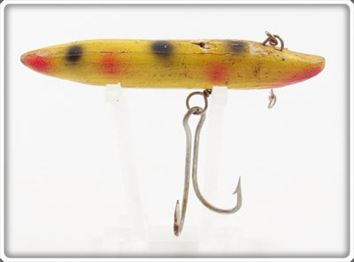 Vintage Unknown Yellow Spotted Fly Rod Pikie Type Lure