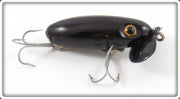 Vintage Fred Arbogast Black Plastic Lip Jitterbug Lure