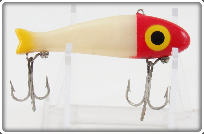 Vintage Doug English Red Head White Bingo Hump M3 Lure For Sale