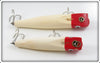 Creek Chub Red Head White Surf Darter & Salt Spin Darter Pair