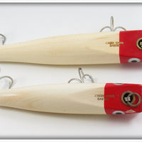 Creek Chub Red Head White Surf Darter & Salt Spin Darter Pair