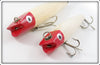 Creek Chub Red Head White Surf Darter & Salt Spin Darter Pair