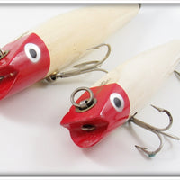 Creek Chub Red Head White Surf Darter & Salt Spin Darter Pair