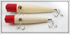 Creek Chub Red Head White Surf Darter & Salt Spin Darter Pair