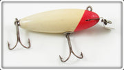 Vintage Creek Chub Red Slant Head White Baby Wiggler Lure 202