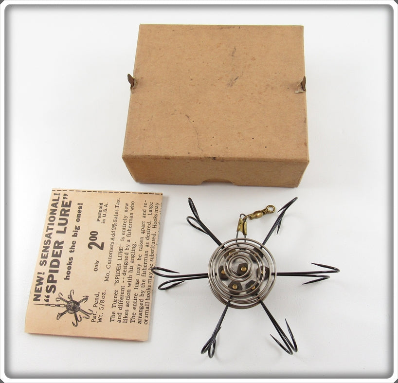Vintage The Turner Co Spider Lure In Box