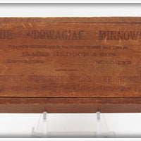 Heddon Dowagiac Minnow Notice How The Hooks Are Hung! Wood Box & Paper