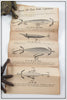 Heddon Dowagiac Minnow Notice How The Hooks Are Hung! Wood Box With Paper