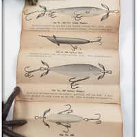 Heddon Dowagiac Minnow Notice How The Hooks Are Hung! Wood Box With Paper