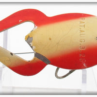 Vintage Heddon Red & White Spoon-y Frog Lure 3202