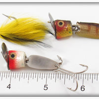 Heddon Yellow, Perch & Red Head Fidgit 3 Set In Box