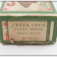 Creek Chub Black Mouse Lucky Mouse Empty End Label Box 3613