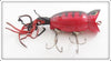 Vintage Arbogast Fluorescent Red Black Back 3/8 Ounce Hula Popper 91