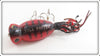 Arbogast Fluorescent Red Black Back 3/8 Ounce Hula Popper 91