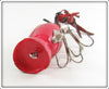 Arbogast Fluorescent Red Black Back 3/8 Ounce Hula Popper 91