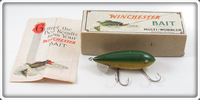 Winchester Green And Gold Back Multi Wobbler In Box With Paper Insert