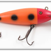 Dale Roberts Repainted Creek Chub Orange Spotted Wiggler Lure 
