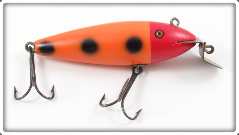 Dale Roberts Repainted Creek Chub Orange Spotted Wiggler Lure 