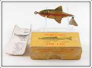 Vintage Fred Arbogast Tin Liz Lure In Picture Box