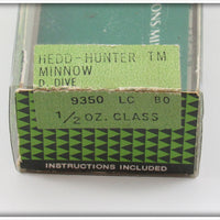 Heddon Natural Perch Hedd Hunter Minnow In Box 9350 LC