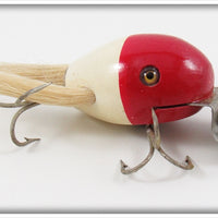 Vintage Creek Chub Red Head White Baby Dingbat Lure