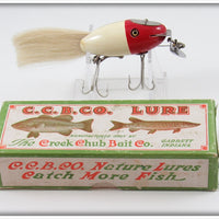 Vintage Creek Chub Red Head Dinger Lure In End Label Box 5602