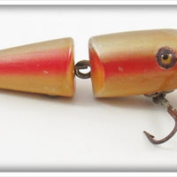 Leurre Creek Chub Pikie Articulé Vintage – Bois, Rouge/blanc – Collection USA