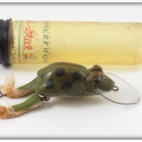 Vintage Frank R. Steel Steel's Wiggle Frog Lure In Tube