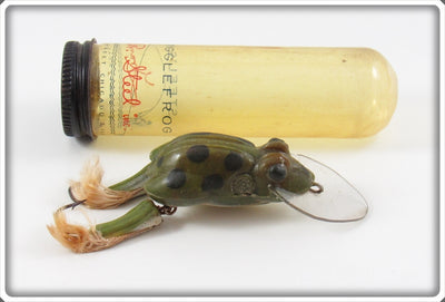 Vintage Frank R. Steel Steel's Wiggle Frog Lure In Tube