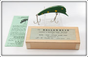 Vintage R-K Tackle Co Green & Yellow Hollowhead Lure In Box