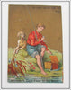 Antique Johnston's Corn Flour Fishing Themed Advertising Card