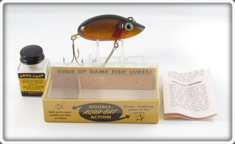 Vintage F.S. Burroughs Aqua Bat Lure In RW Box With Aqua Tabs For Sale |  Tough Lures