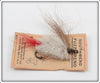 Vintage South Bend Red & White Fuzz Oreno Bucktail Fly Lure