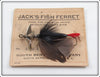 Vintage South Bend Black & Red Jack's Fish Ferret Lure On Card