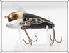 Heddon Black White Head Cone Tail Crazy Crawler In Box 2120 BWH ~