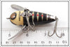Heddon Black White Head Cone Tail Crazy Crawler In Box 2120 BWH ~