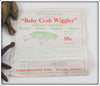 Heddon Crab Wiggler Empty Intro Box With Paper Insert
