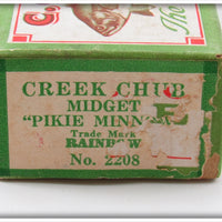 Creek Chub Rainbow Midget Pikie In Box 2208
