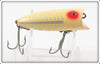 Vintage Heddon Uncatalogued White Shore Wood Baby Lucky 13 2400 XRW