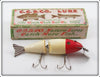 Vintage Creek Chub Red Head White Wigglefish Lure In Box 2402