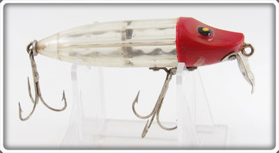 Vintage Jamison Clear Red Head Quiver Lure