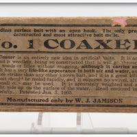 W. J. Jamison White & Red No. 1 Coaxer In Box
