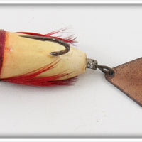 Heddon Red & White Fly Rod Flaptail Bug