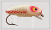 Vintage Heddon Red & White Shore Fly Rod Runtie Spook Lure