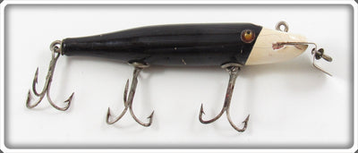 Vintage Creek Chub Black White Slant Head Pikie Lure 711