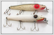 Creek Chub White Black Eye Shadow & Silver Flash Pikie With Surfster Lip Pair