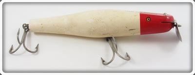 Vintage Creek Chub Red Head White Two Hook Salt Surfster Lure 7402