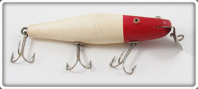Vintage Creek Chub Red Head White Surfster Lure 7202